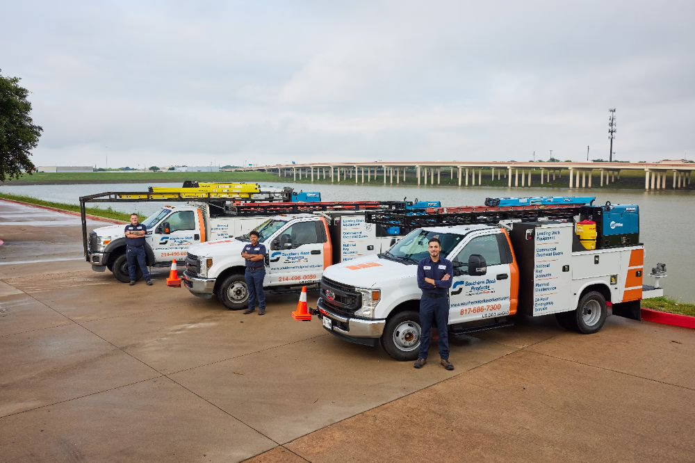 DuraServ technicians and service trucks